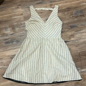 &merci tan and black sleeveless dress - small